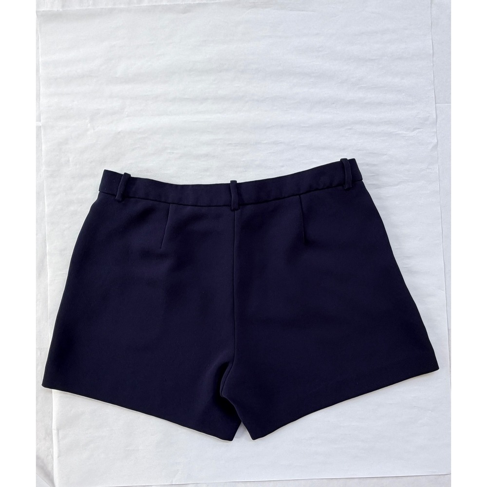 J. Crew Navy Blue Pleated Crepe Shorts Style A2658 Size 8 Preppy Classic Office